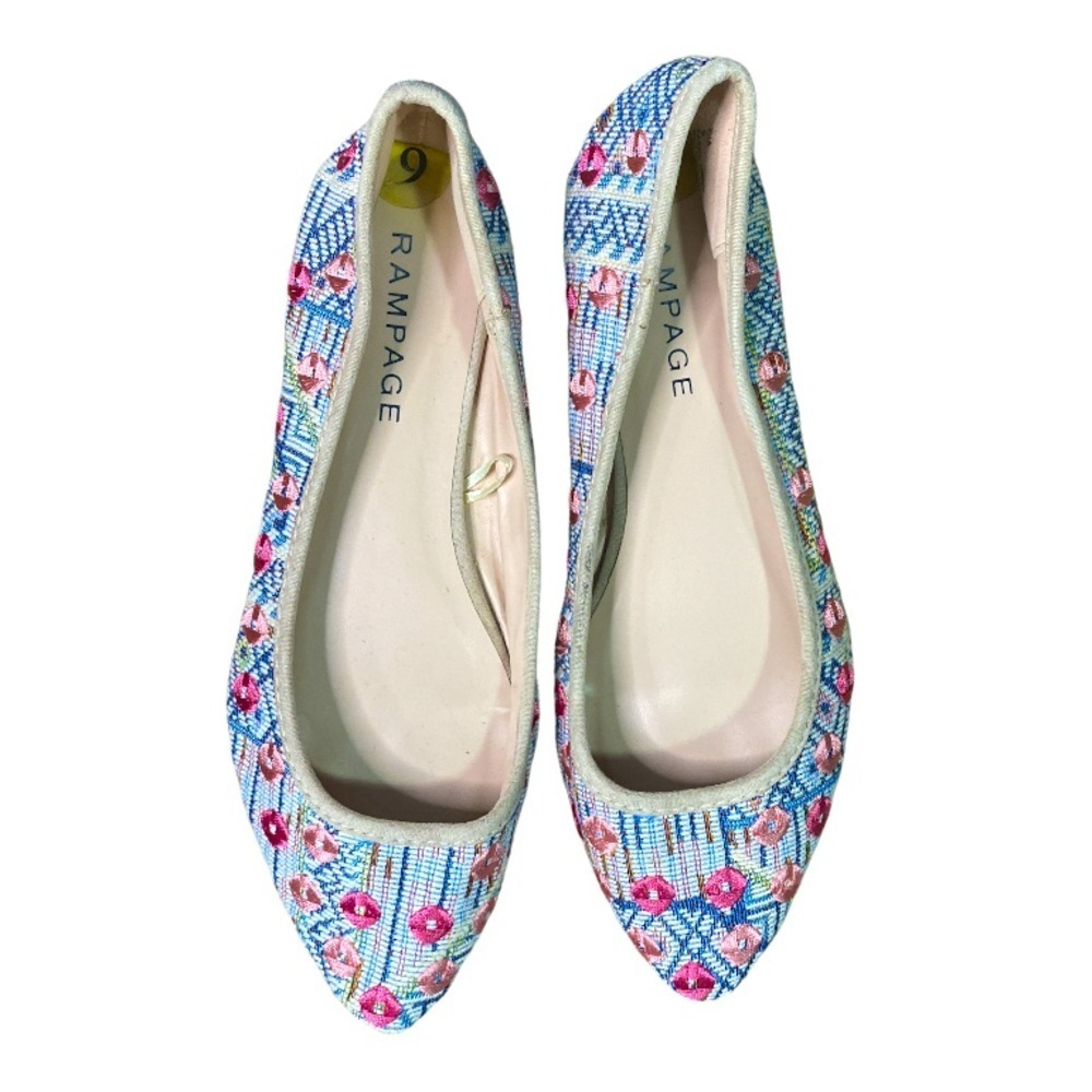 Rampage CIA embroidered floral flats 9